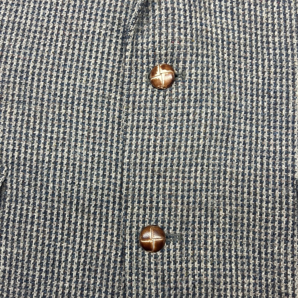 Vintage Pendelton Tweed Jacket 42 Long Split Back 2 Button Wood Button Made USA - Picture 6 of 10